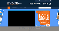 Desktop Screenshot of latedeals.co.uk